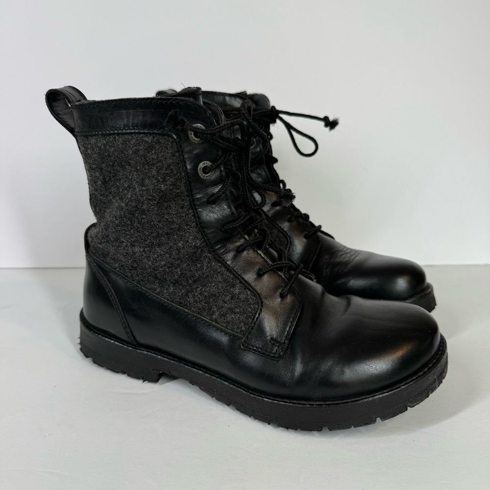 Birkenstock Women's Gilford High Boots Black Leather Oxford Combat Shoes Size 36